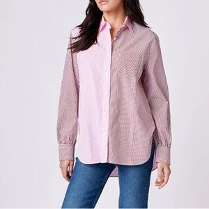 RAG & BONE Red & Pink Maxine Shirt